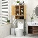 image 3 of COSTWAY Freestanding Toilet Storage Cabinet Bathroom Rack
