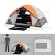 image 5 of Outsunny 2 Man Camping Tent with Sewn-in Groundsheet, 3000mm Waterproof, Orange