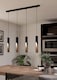 image 1 of EGLO Barbotto Modern Industrial 4 Pendant Light WBS | Black