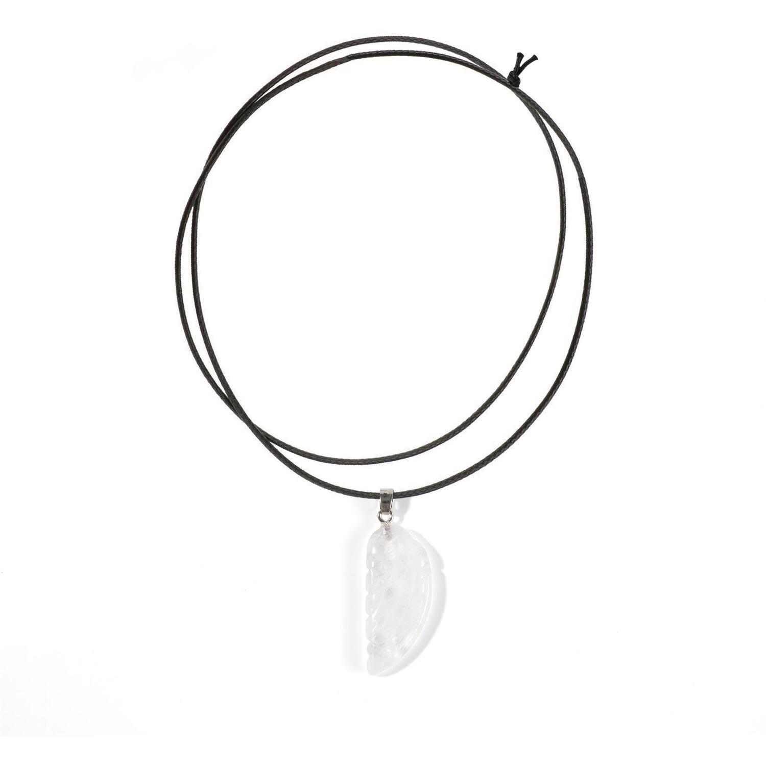 Myga Angel Wing Pendant Necklace in Clear