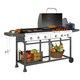 image 1 of Outsunny Gas Grill and Plancha with 6+1 Burners for Garden Party Festival