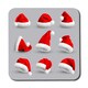 image 1 of Collection of red santa claus hats (coaster)