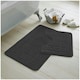 image 1 of VELVETIO Greek Bath Mat & Pedestal Mat Water Absorbent Non Slip Toilet Rugs Grey | Charcoal