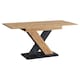 image 1 of Furneo Modern Dining Table Extendable 120-160cm Oak & Black Concrete Effect Enzo 01