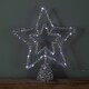 image 7 of 28cm Battery Powered Silver Christmas Star Tree Topper with White Multi-Action LEDs