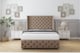 image 2 of Sloomy Luthor Mink Plush Divan Bed Base No Drawers With 54 Inch Wingback Headboard & 12 Inch Matching Footboard | Brown | Mink | Single | 1