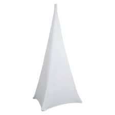 3-Side DJ Speaker Stand Cover with Loop - White, Pack of 1