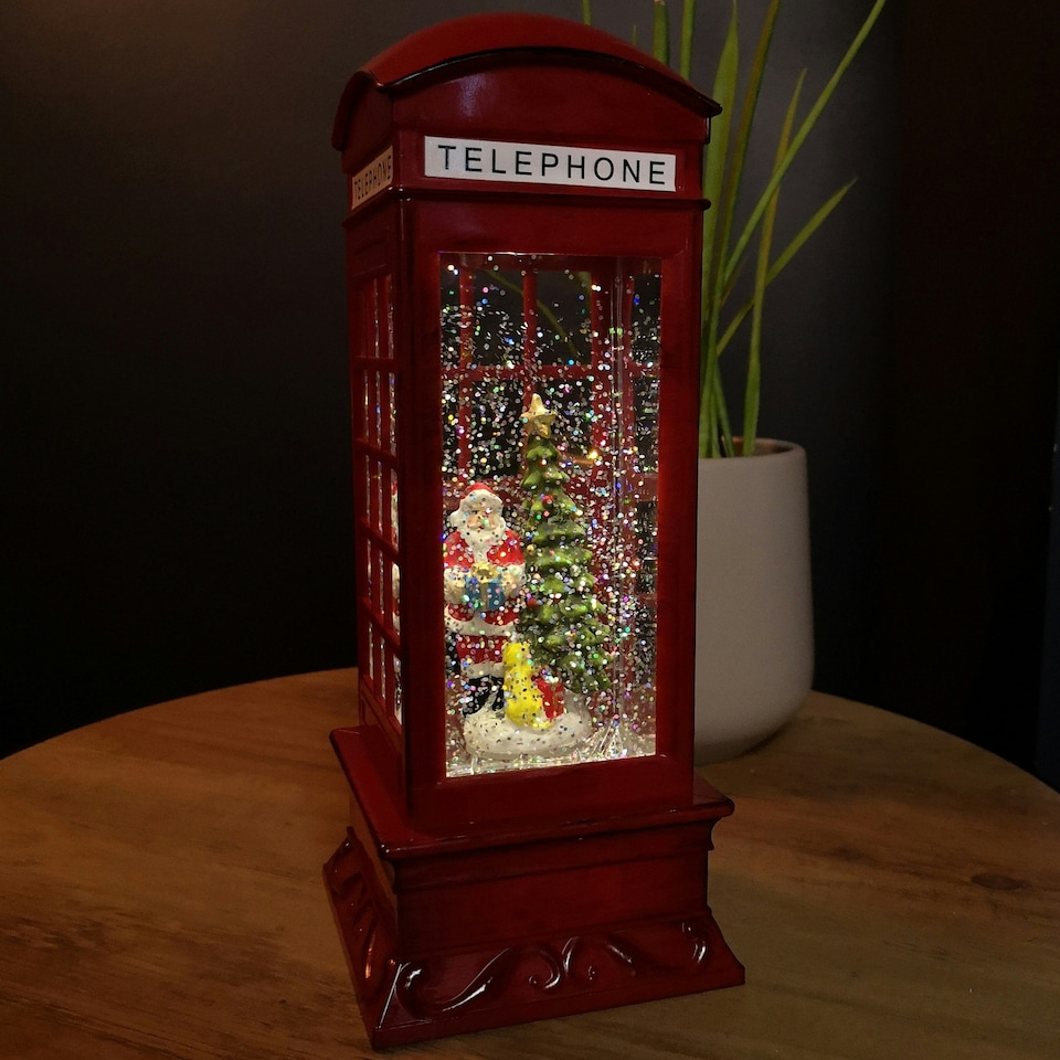 image 1 of 26cm Battery Operated Light up SnowSwirl Santa Speaking! Christmas Decoration with LEDs