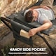 image 4 of Outsunny Outdoor Hammock with Stand with Side Pocket, Headrest, Dark Grey | Grey | Dark Grey | 237 x 90 x 92 cm