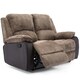 image 3 of Postana 2 Seater Manual High Back Jumbo Cord Fabric Recliner Sofa (Brown)