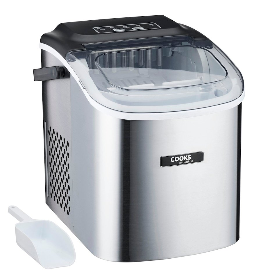 image 1 of Cooks Professional Automatic Ice Maker | 1.3 Litre Tank | Quick and Easy with 2 Ice Size Options | Silver