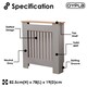 image 6 of Small Grey Wooden Slatted Grill Radiator Cover MDF Cabinet