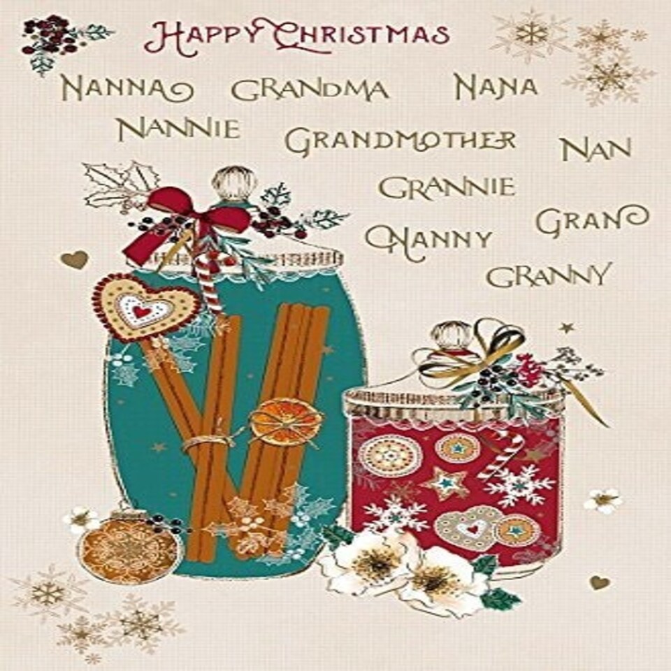 image 1 of Nanna Grandma Nana Granny Gran Nanny Grannie Nan Grandmother Nannie Happy Christmas Card