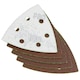 image 4 of Hook Loop Delta Sanding Abrasive Discs Pads 93mm Triangle 80 Grit Medium 5pc