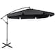 image 1 of Outsunny 2.7m Garden Banana Parasol Cantilever Umbrella with Crank Handle and Cross Base for Outdoor, Hanging Sun Shade, Black