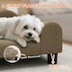 image 10 of Dog Sofa Bed, Cat Sofa with Backrest, Armrest, for Small Dogs, Grey Brown | One Size