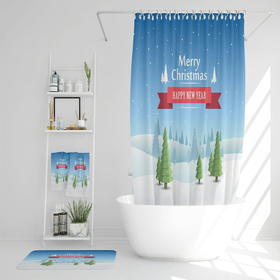 image 1 of Merry Christmas Cover Art (Bathroom Set)