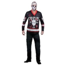 Friday the 13th Hockey Top Fancy Dress Costume Adult Mens Extra Large | Multi | XL