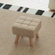 image 6 of HOMCOM Modern Footstool, Fabric Foot Rest with Rubber Wood Legs 