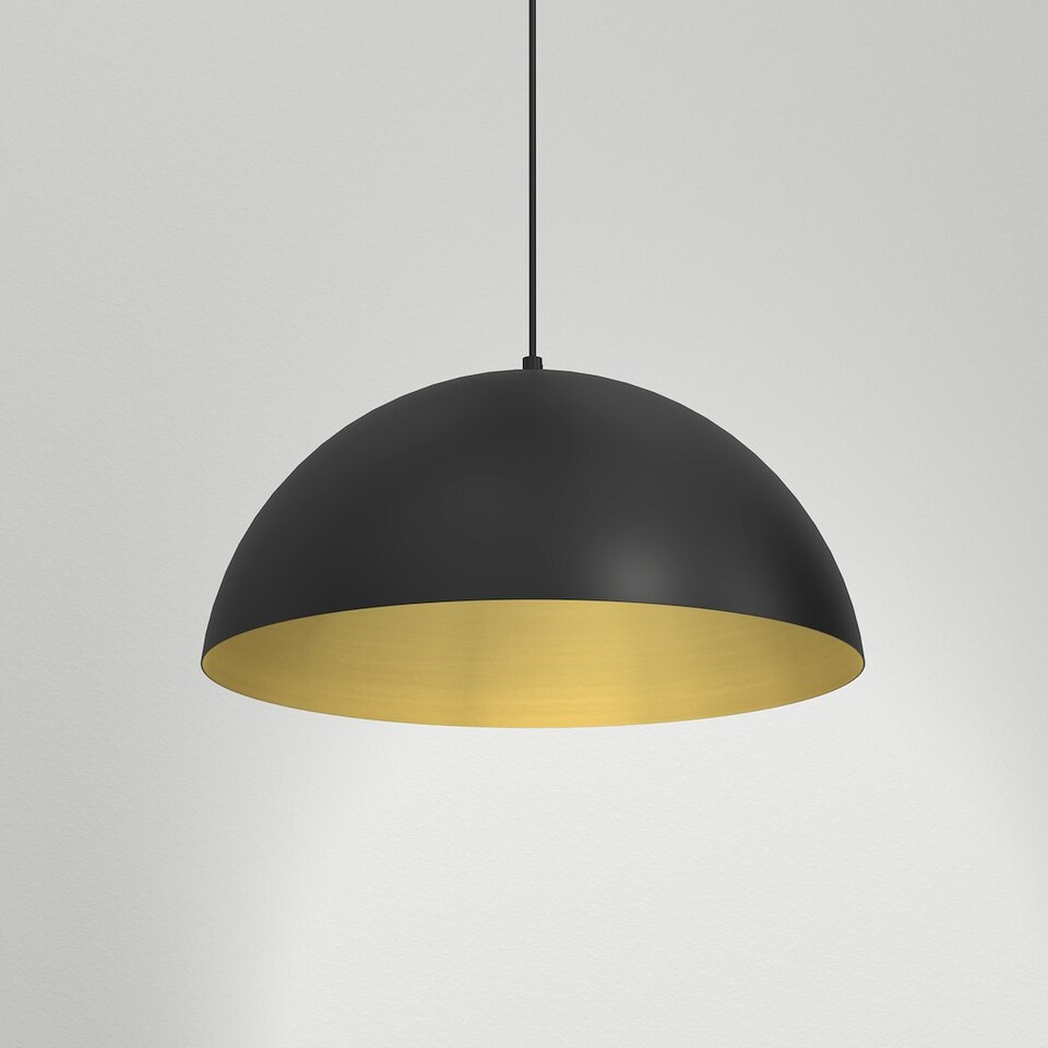 image 1 of Milagro Pendant Lamp Beta Black/Gold 1XE27 45cm
