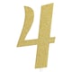 image 2 of Creative Party Four Number Cake Topper - Gold - One Size