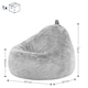 image 6 of Cocoon Faux Fur Bean Bag Arctic Wolf Grey Bean Bag Chairs | Grey | Arctic Wolf Grey | L | 1