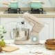 image 2 of HOMCOM Electric Stand Mixer, 4.5L Food Mixer with Dough Hook, Whisk, Beige