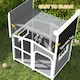 image 4 of PawHut Wooden Dog Kennel, Dog House w/ Removable Floor or Large Dogs 
