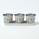 image 2 of Homescapes Set of 3 Herb Pots with Tray, Multi-Coloured Floral Design Multi