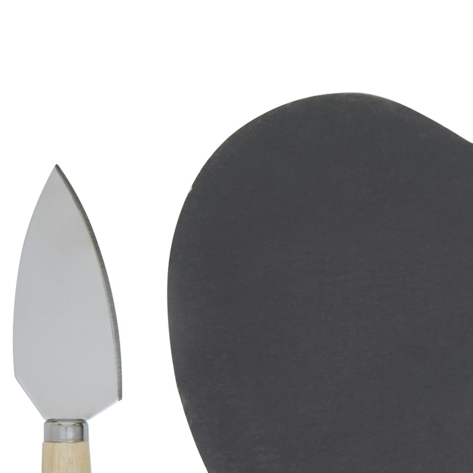 image 1 of Maison by Premier Carter Heart Slate Cheese Board With Knife
