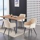 image 8 of Rocco LUX Dining Table Single, Light Walnut Brown | Oak