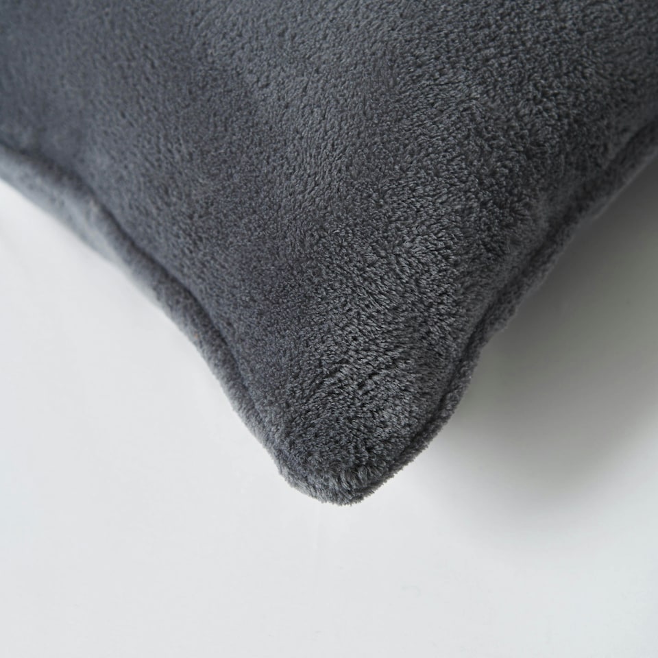 image 1 of BHS Microfleece Cushion, Charcoal
