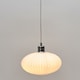 image 3 of Set of 2 Baton - White Ribbed Glass Easy Fit Pendant Shades | White | Medium | 2