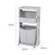 image 5 of Living and Home 3-Tier Storage Rack Laundry Basket with Wheels