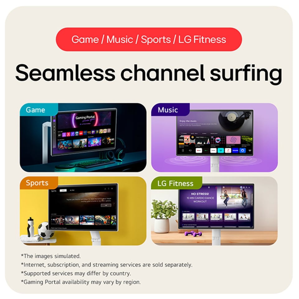 image 1 of LG 32U889SA-W 32-Inch IPS Ultra HD 4K Smart Touch Display Height Adjustable Monitor