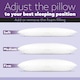 image 9 of Aamira Bolster Long Full Body Cushion Pillow 120x40cm, Orthopaedic Shredded Memory Foam | White | White | 120x40 cm | 1