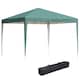 image 1 of Outsunny 3 x 3M Garden Pop Up Gazebo Height Adjustable Marquee Party Tent Wedding Canopy with Carrying Bag, Green
