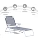 image 4 of Outsunny Folding Sun Lounger Garden Reclining Lounge Chair 4Level Backrest