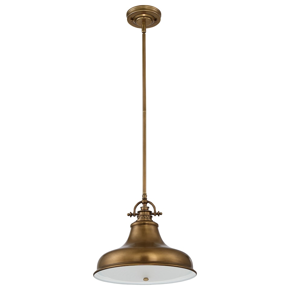 image 1 of Emery 1 Light Dome Ceiling Pendant Weathered brass, E27
