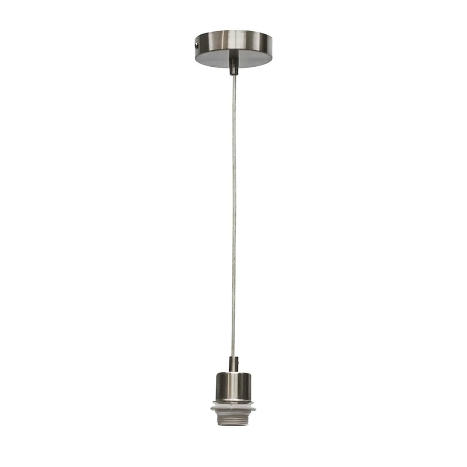 image 1 of Carss - Satin Nickel Ceiling Pendant Flex Suspension Kit for Easy Fit Shades | Chrome | 1