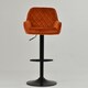 image 3 of Lakeland Furniture Arnside Burnt Orange Velvet Black Adjustable Base 1 Bar Stool