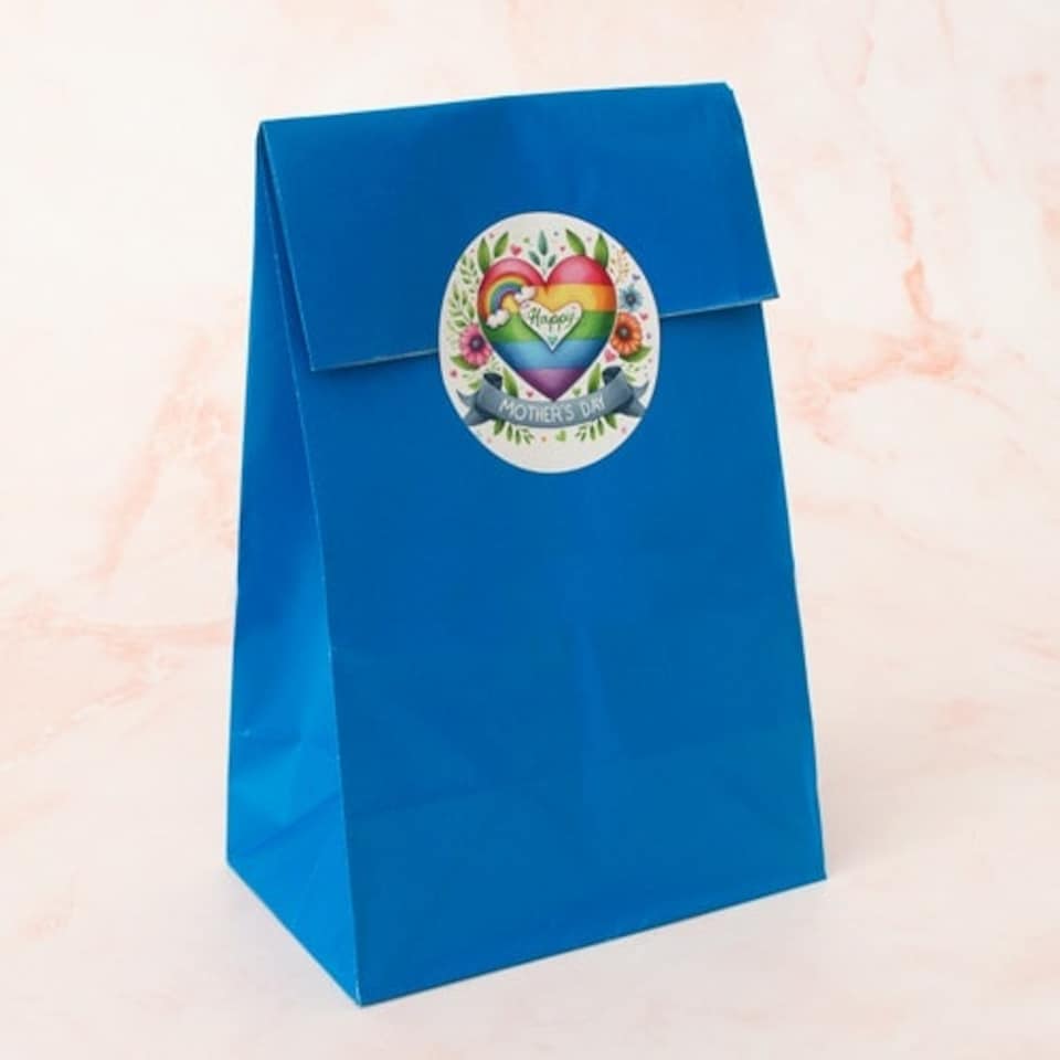 image 1 of Mother's Day Rainbow Round Stickers 60mm - Sheet of 12