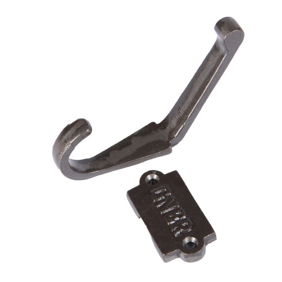 image 1 of Hammer & Tongs Great North of England Railway Double Wall Hook - W53mm x H101mm - Raw