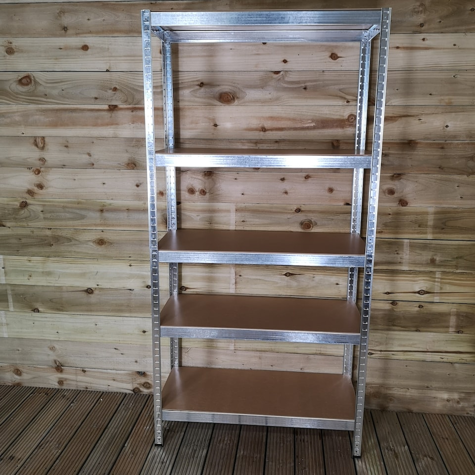 image 1 of Set of 2 Garage Shelving 90cm Wide & 180cm High Heavy Duty 5 Tier Multipurpose Metal Racking Unit  / Warehouse Shelving Storage
