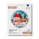 image 2 of Santa Claus & Reindeer Christmas Shiny Round Helium Foil Giant Balloon 53cm / 21 in