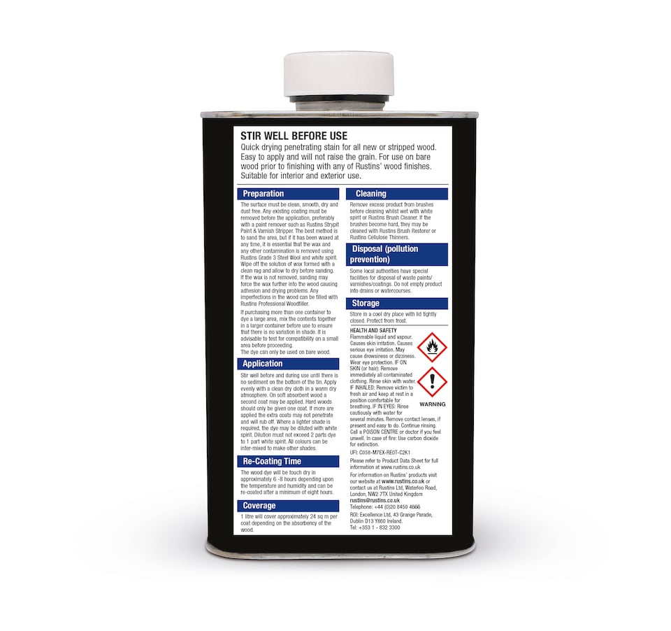 image 1 of Rustins Wood Dye Pine 250ml