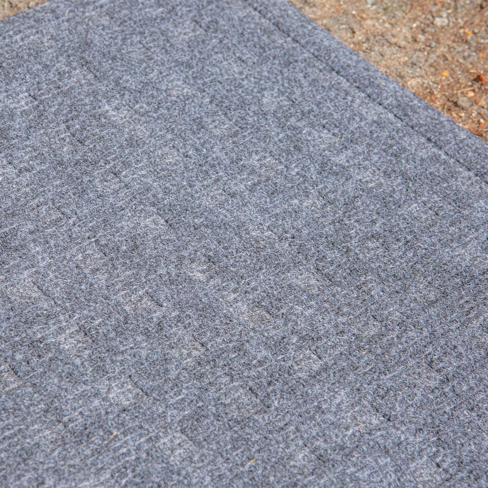 image 1 of Nicola Spring Heavy Duty Dirt Trapper Door Mat - 60cm x 40cm - Grey