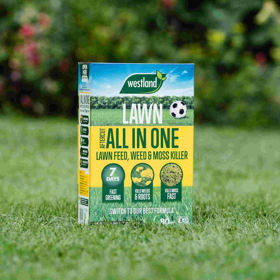 image 1 of Aftercut All-in-One Lawn Feed, Weed & Moss Killer 350sqm