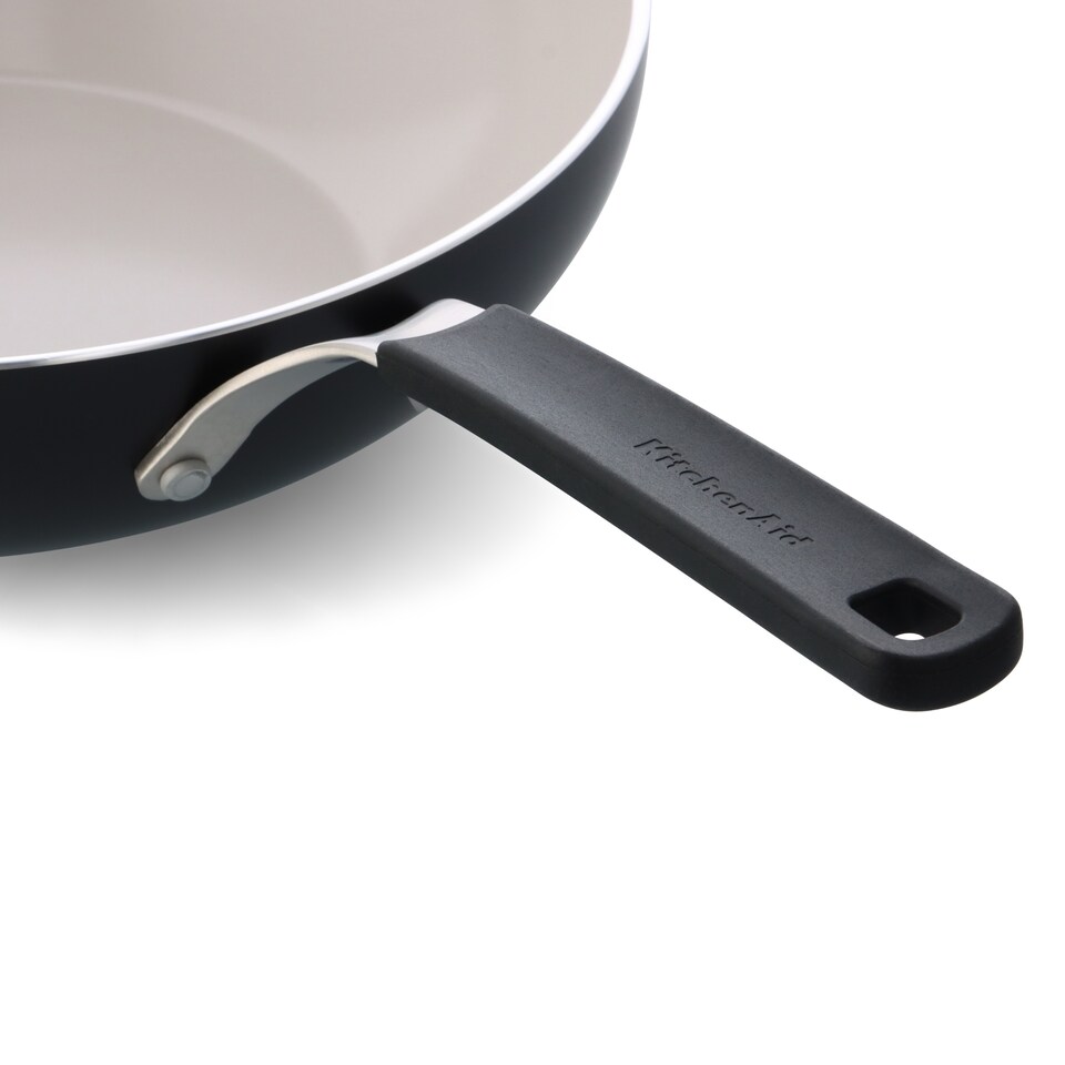 image 1 of KitchenAid Coloured Aluminium Wok, 28cm, Matt Black