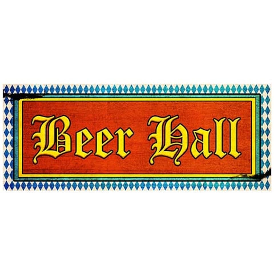 Beer Hall PVC Party Sign Decoration 50cm x 20cm
